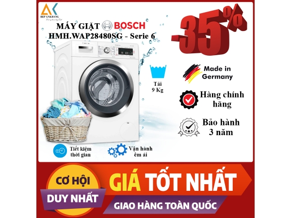 MÁY GIẶT 9KG HMH.WAP28480SG